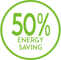 50% úspora energie