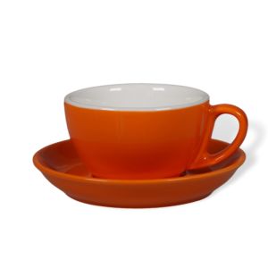 Cappuccino šálka s podšálkou Biebri, 190ml, set 4 ks, oranžová