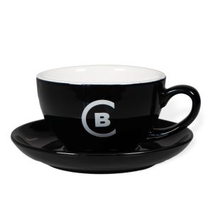 Šálek na latte s podšálkem BUNA CAFÉ, 300ml, černá