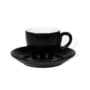 Espresso šálka s podšálkou Biebri, 65ml, set 4 ks, čierna