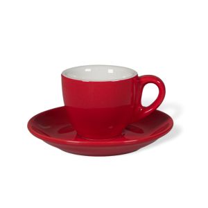 Espresso šálek s podšálkem Biebri, 65ml, červená