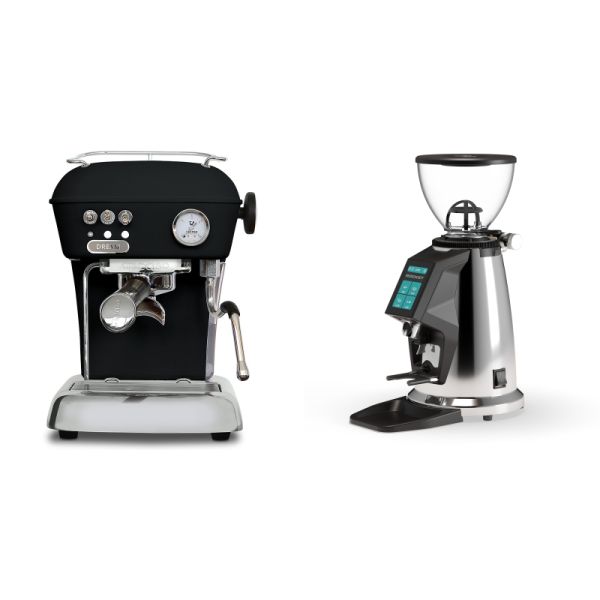 Ascaso Dream ONE, Dark Black + Rocket Espresso SPLUGA, chrome