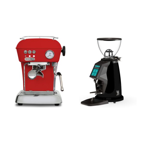 Ascaso Dream ONE, Love Red + Rocket Espresso SPLUGA, black