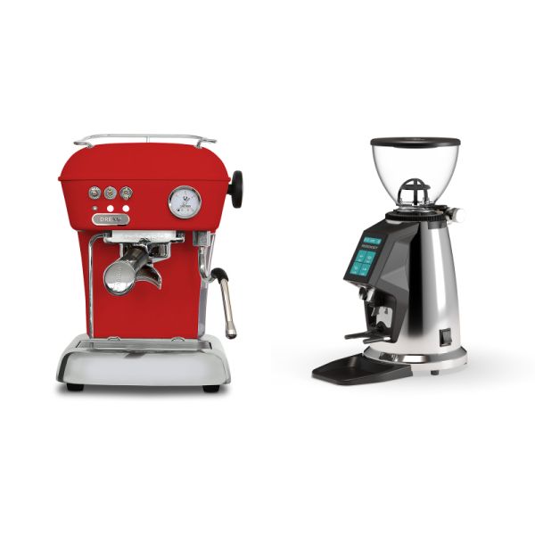 Ascaso Dream ONE, Love Red + Rocket Espresso SPLUGA, chrome