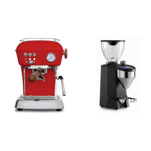 Ascaso Dream PID, Love Red + Rocket Espresso FAUSTO 2.1, black