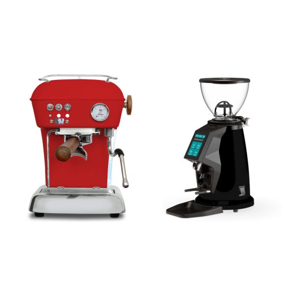 Ascaso Dream PID, Love Red + Rocket Espresso SPLUGA, black