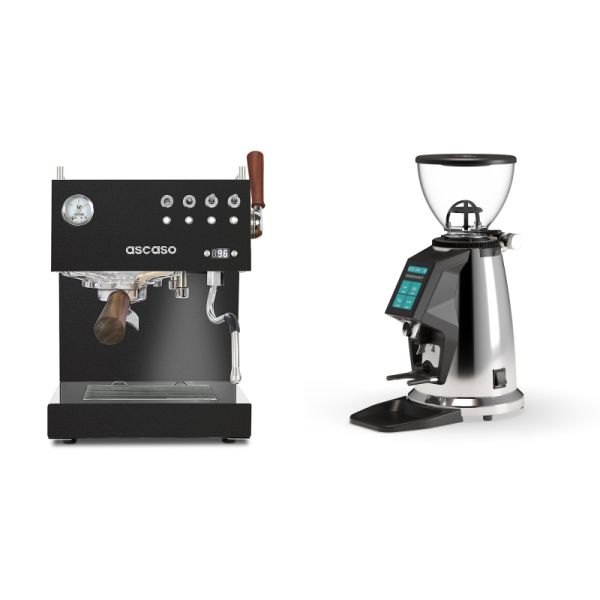 Ascaso Steel DUO PID PLUS, Black&Wood + Rocket Espresso SPLUGA, chrome