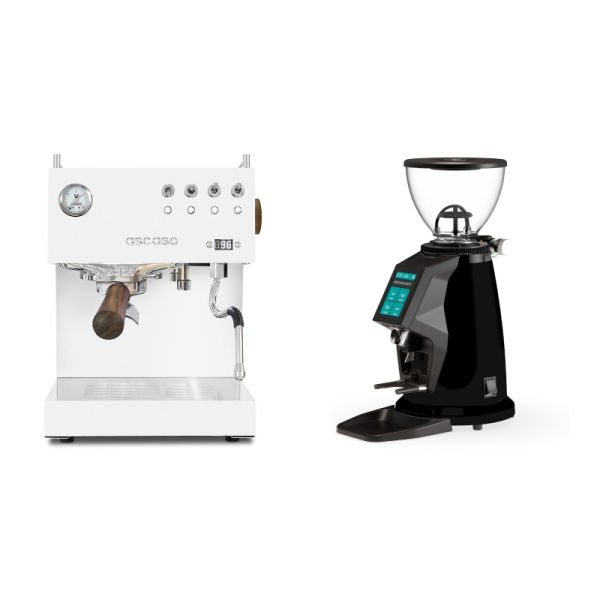 Ascaso Steel DUO PID, White&Wood + Rocket Espresso SPLUGA, black