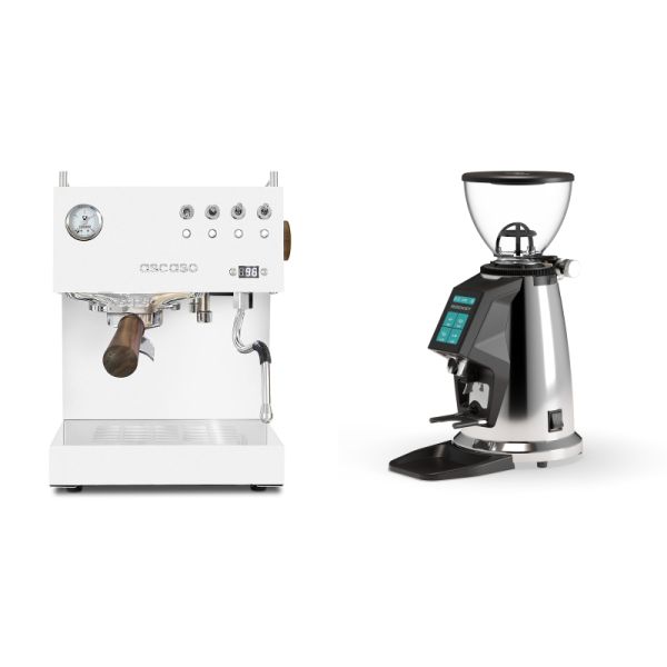 Ascaso Steel DUO PID, White&Wood + Rocket Espresso SPLUGA, chrome