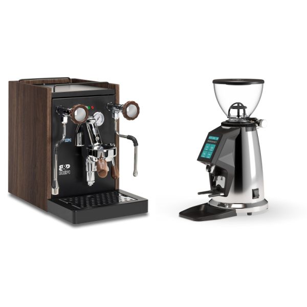 Biepi Sara PID, black/wood + Rocket Espresso SPLUGA, chrome