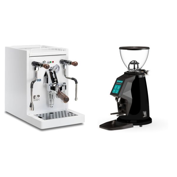 Biepi Sara PID QV, total white + Rocket Espresso SPLUGA, black