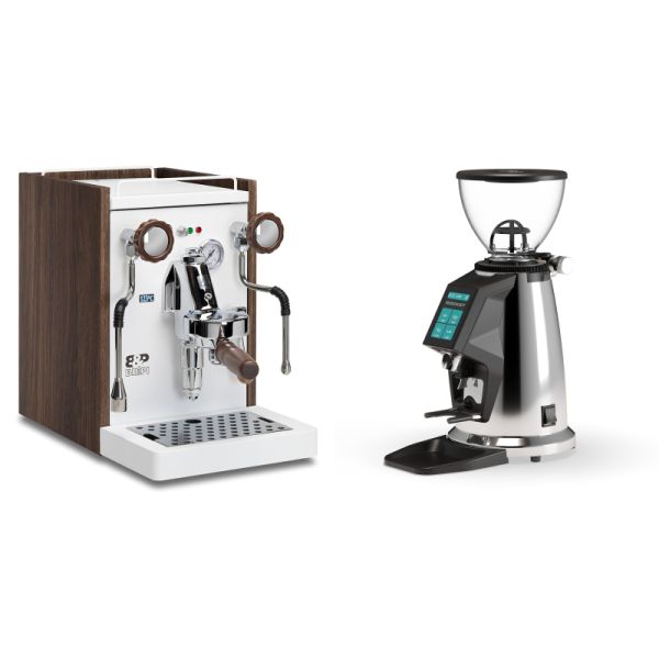 Biepi Sara PID, white/wood + Rocket Espresso SPLUGA, chrome