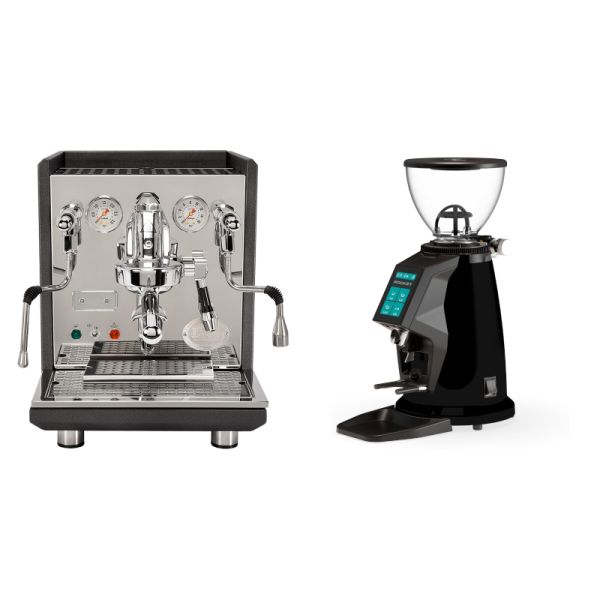 ECM Synchronika, anthracite + Rocket Espresso SPLUGA, black