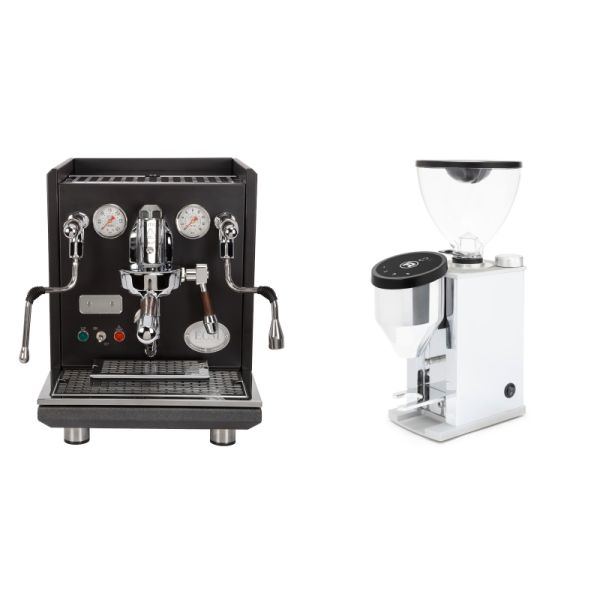 ECM Synchronika, black, dark walnut + Rocket Espresso FAUSTINO 3.1, chrome