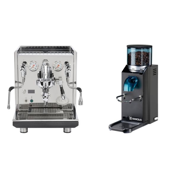 ECM Synchronika II + Rancilio Rocky Doserless, black