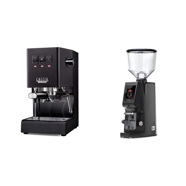 Gaggia New Classic E24, black + Eureka Atom W 65, black