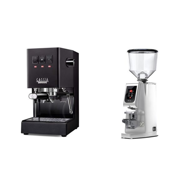 Gaggia New Classic E24, black + Eureka Atom W 75, chrome