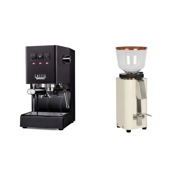 Gaggia New Classic E24, black + ECM C-Manuale 54, cream, olive