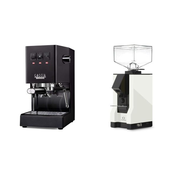 Gaggia New Classic E24, black + Eureka Mignon Silenzio, BL white