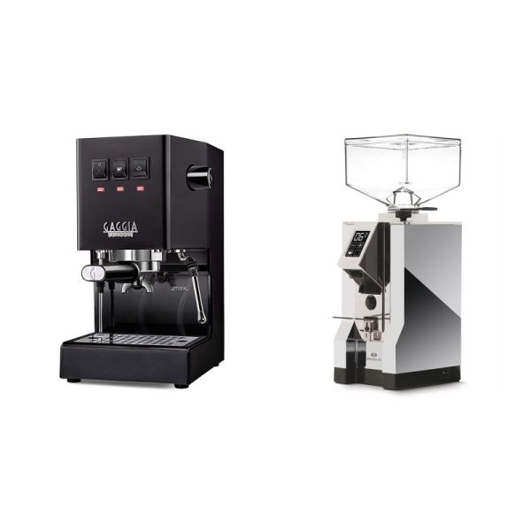 Gaggia New Classic E24, black + Eureka Mignon Specialita, CR chrome