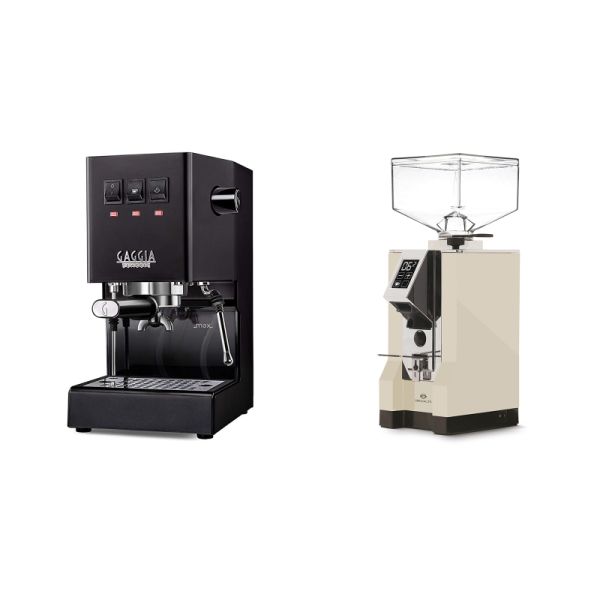 Gaggia New Classic E24, black + Eureka Mignon Specialita, CR cream