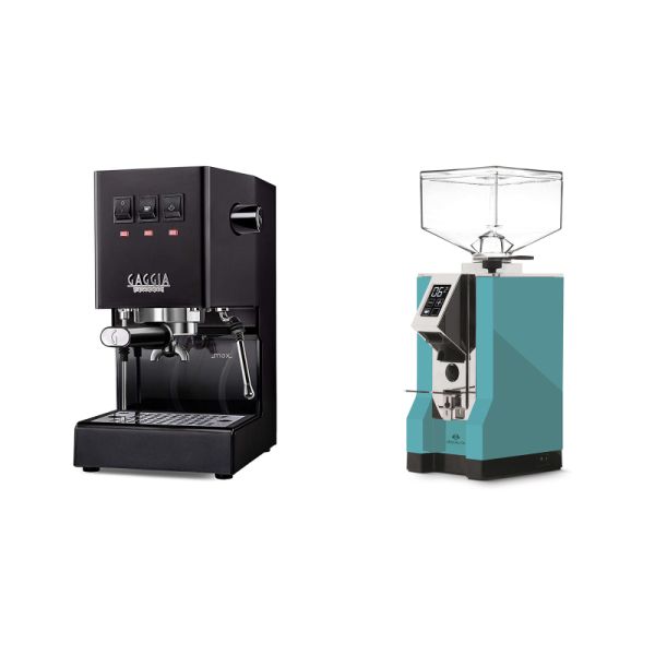 Gaggia New Classic E24, black + Eureka Mignon Specialita, CR tiffany blue