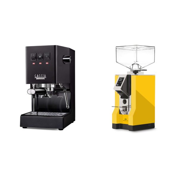 Gaggia New Classic E24, black + Eureka Mignon Specialita, CR yellow