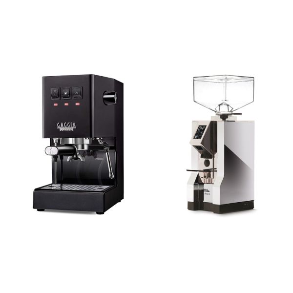 Gaggia New Classic E24, black + Eureka Mignon Turbo, CR chrome