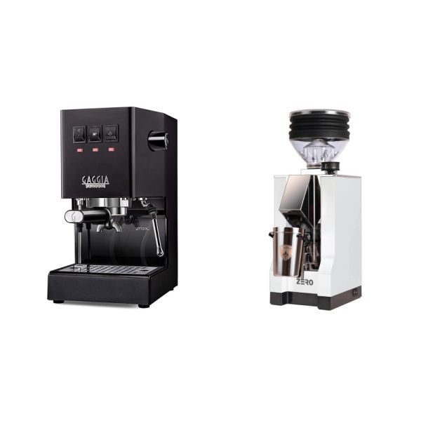 Gaggia New Classic E24, black + Eureka Mignon Zero, CR white