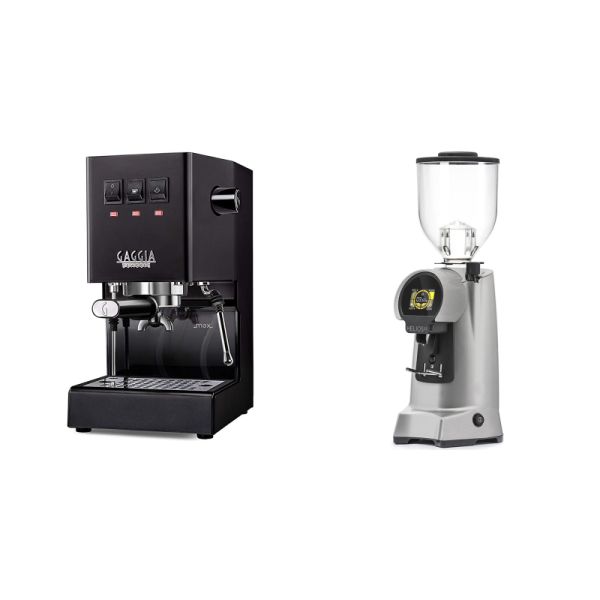 Gaggia New Classic E24, black + Eureka Helios 65, grey