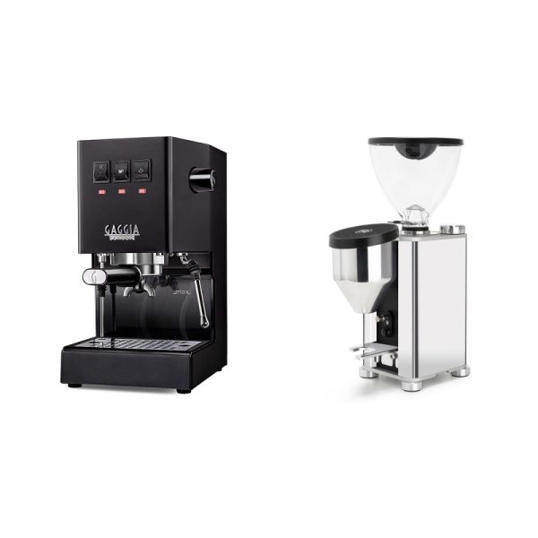 Gaggia New Classic E24, black + Rocket Espresso GIANNINO, chrome/black