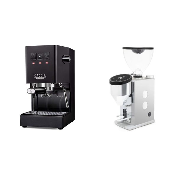 Gaggia New Classic E24, black + Rocket Espresso FAUSTINO 3.1, white