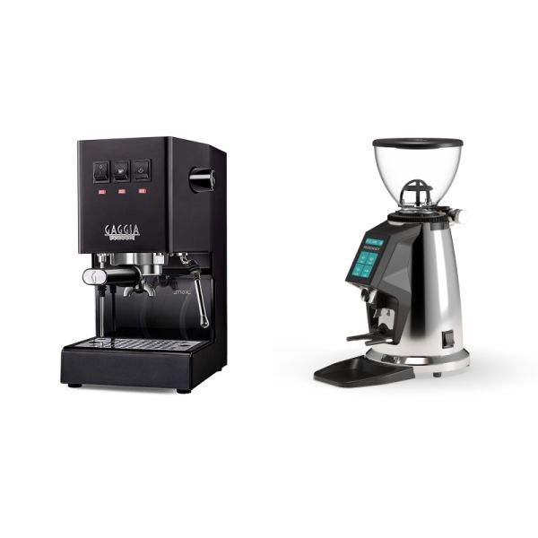 Gaggia New Classic E24, black + Rocket Espresso SPLUGA, chrome