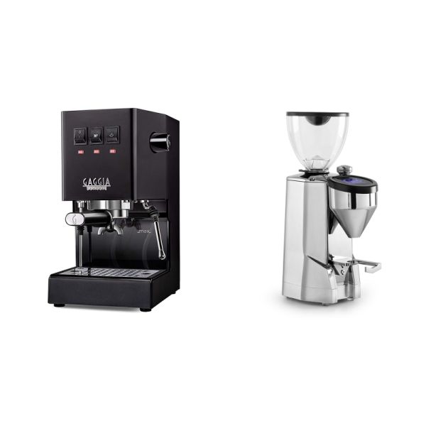 Gaggia New Classic E24, black + Rocket Espresso SUPER FAUSTO, chrome