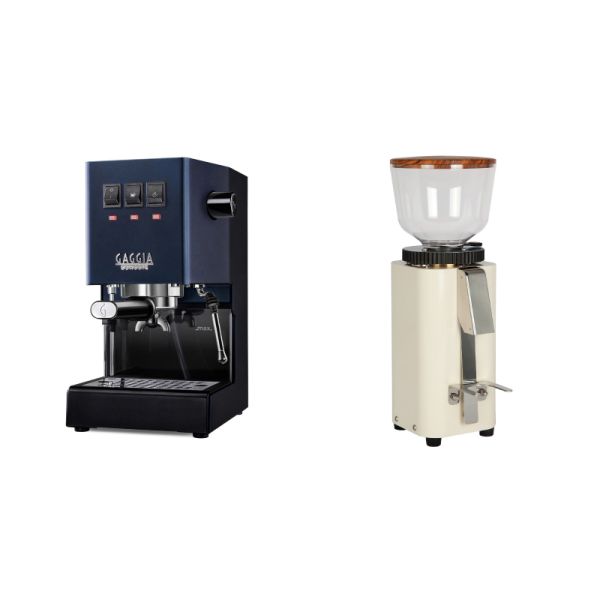 Gaggia New Classic E24, blue + ECM C-Manuale 54, cream, olive