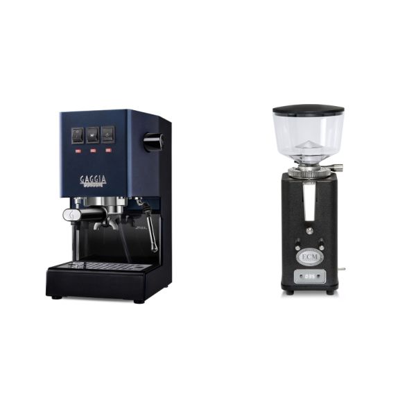 Gaggia New Classic E24, blue + ECM S-Automatik 64, anthracite