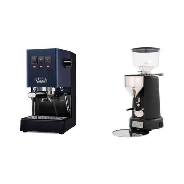 Gaggia New Classic E24, blue + ECM V-Titan 64, anthracite