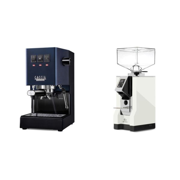 Gaggia New Classic E24, blue + Eureka Mignon Bravo, CR white