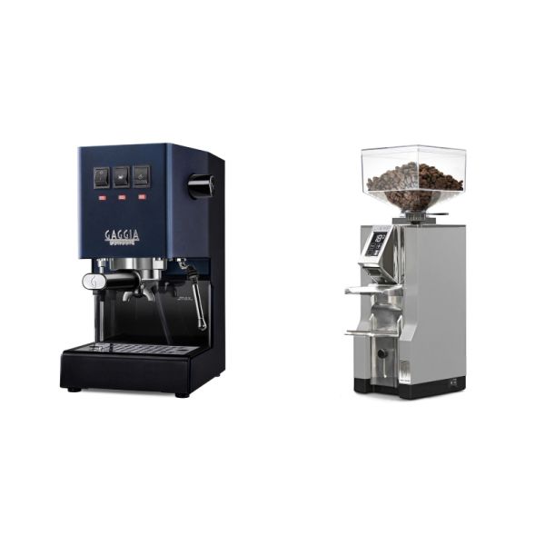 Gaggia New Classic E24, blue + Eureka Mignon Libra, CR grey