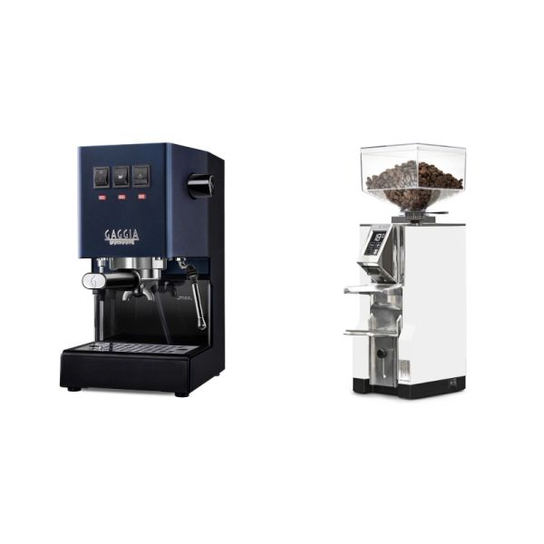 Gaggia New Classic E24, blue + Eureka Mignon Libra, CR white