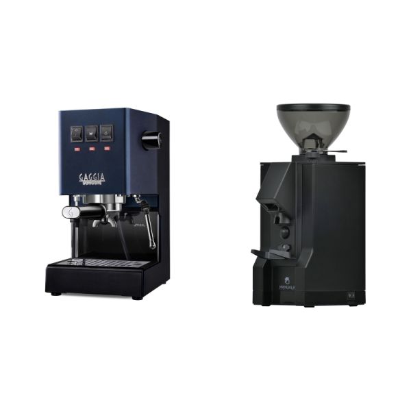 Gaggia New Classic E24, blue + Eureka Mignon Manuale, BL black