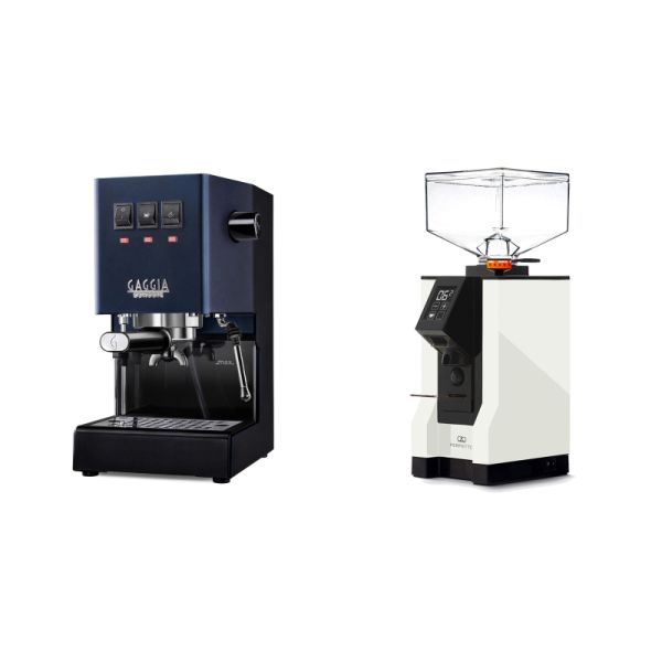 Gaggia New Classic E24, blue + Eureka Mignon Perfetto, BL white