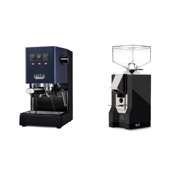 Gaggia New Classic E24, blue + Eureka Mignon Silenzio, CR black