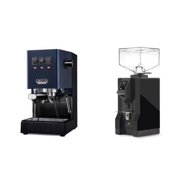 Gaggia New Classic E24, blue + Eureka Mignon Specialita, BL black