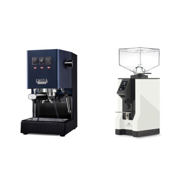 Gaggia New Classic E24, blue + Eureka Mignon Specialita, BL white