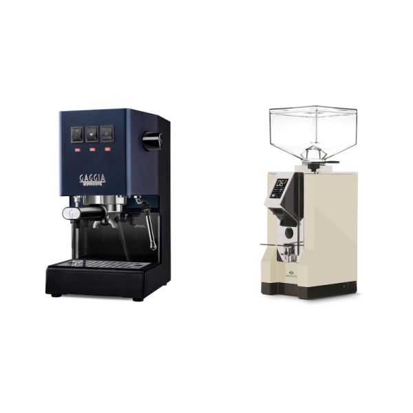 Gaggia New Classic E24, blue + Eureka Mignon Specialita, CR cream