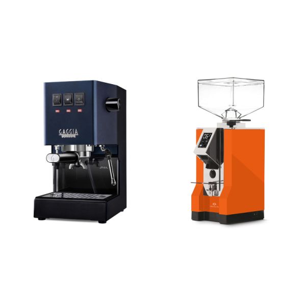 Gaggia New Classic E24, blue + Eureka Mignon Specialita, CR orange