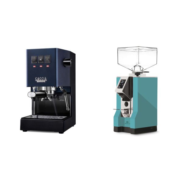 Gaggia New Classic E24, blue + Eureka Mignon Specialita, CR tiffany blue