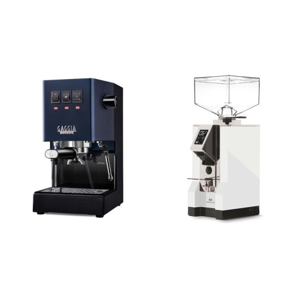 Gaggia New Classic E24, blue + Eureka Mignon Specialita, CR white