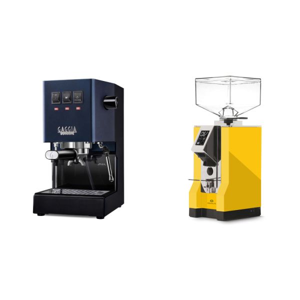 Gaggia New Classic E24, blue + Eureka Mignon Specialita, CR yellow